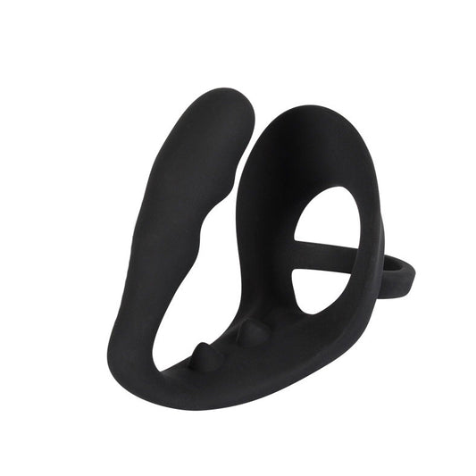 You2Toys black velvet cock ring and anal plug set, a sensual pleasure combo.