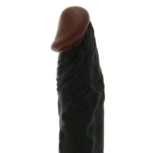A realistically textured, dark brown, penis-shaped dildo made of silicone, by You2Toys.