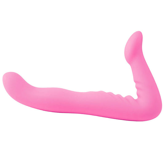 Fetish Fantasy Elite strapless eight-inch strap-on in bright pink, part of the fetish fantasy series.