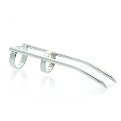 Rimba metal catnail medical instrument for animal wound care, shiny silver finish