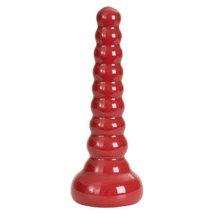 Doc Johnson red anal wand butt plug for probe play, made from smooth material.