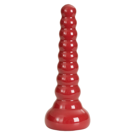 Doc Johnson red anal wand butt plug for probe play, made from smooth material.