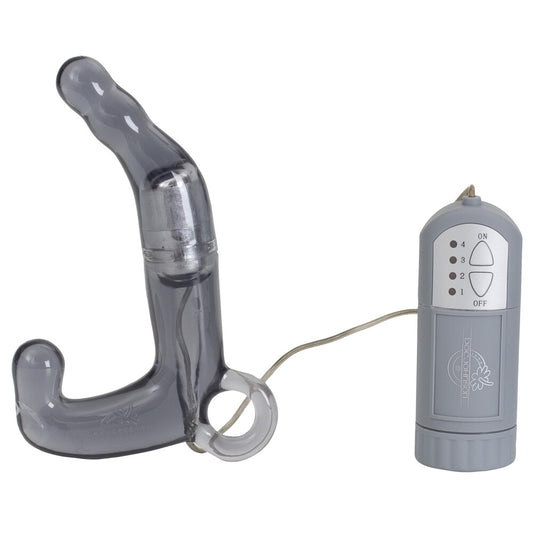 Doc Johnson pleasure wand prostate massager, purple, textured, for internal pleasure and exploration.