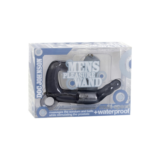 doc johnson pleasure wand prostate massager in black, designed for internal stimulation and pleasure.