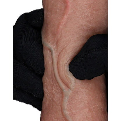 Realistic dual-layered silicone dildo, 7.5 inches long, for intimate pleasure.