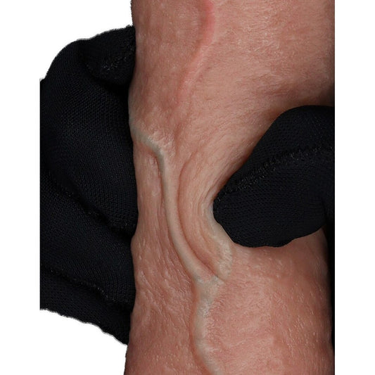 Realistic dual-layered silicone dildo, 7.5 inches long, for intimate pleasure.