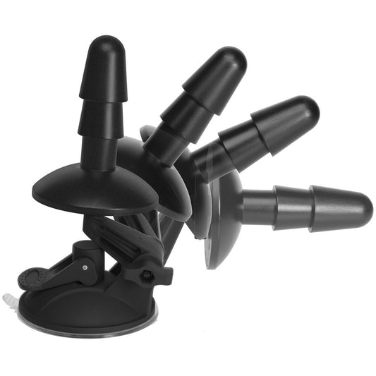 Doc Johnson VacULock deluxe suction cup plug attachment, black flexible material for secure mounting