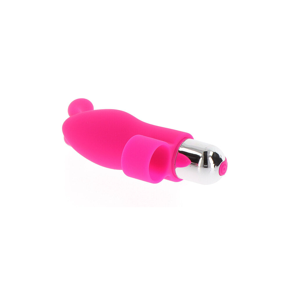 Lilac bunny-shaped finger vibe from ToyJoy, designed to bring pleasure with its smooth finish.