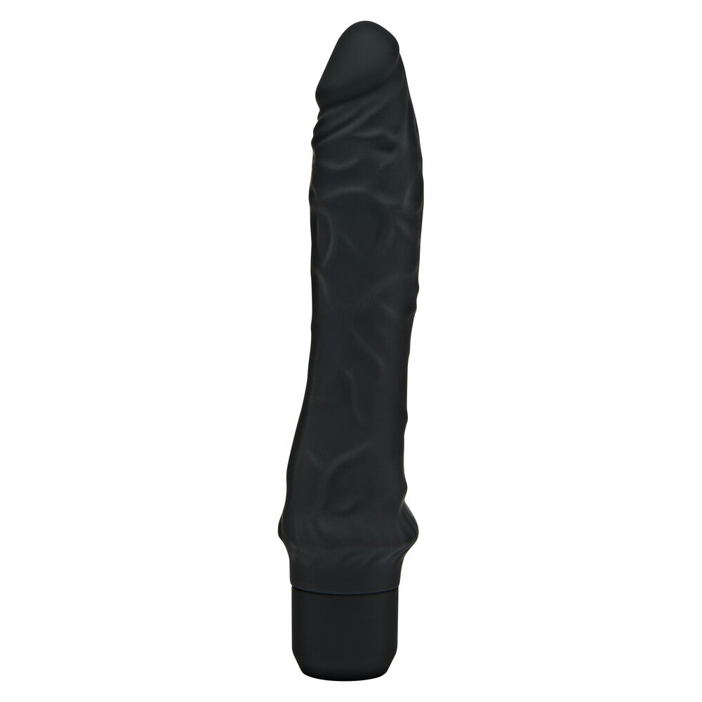 Black silicone vibrator from ToyJoy Sex Toys, a realistic classic design with smooth finish.