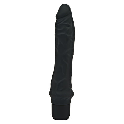 Black silicone vibrator from ToyJoy Sex Toys, a realistic classic design with smooth finish.