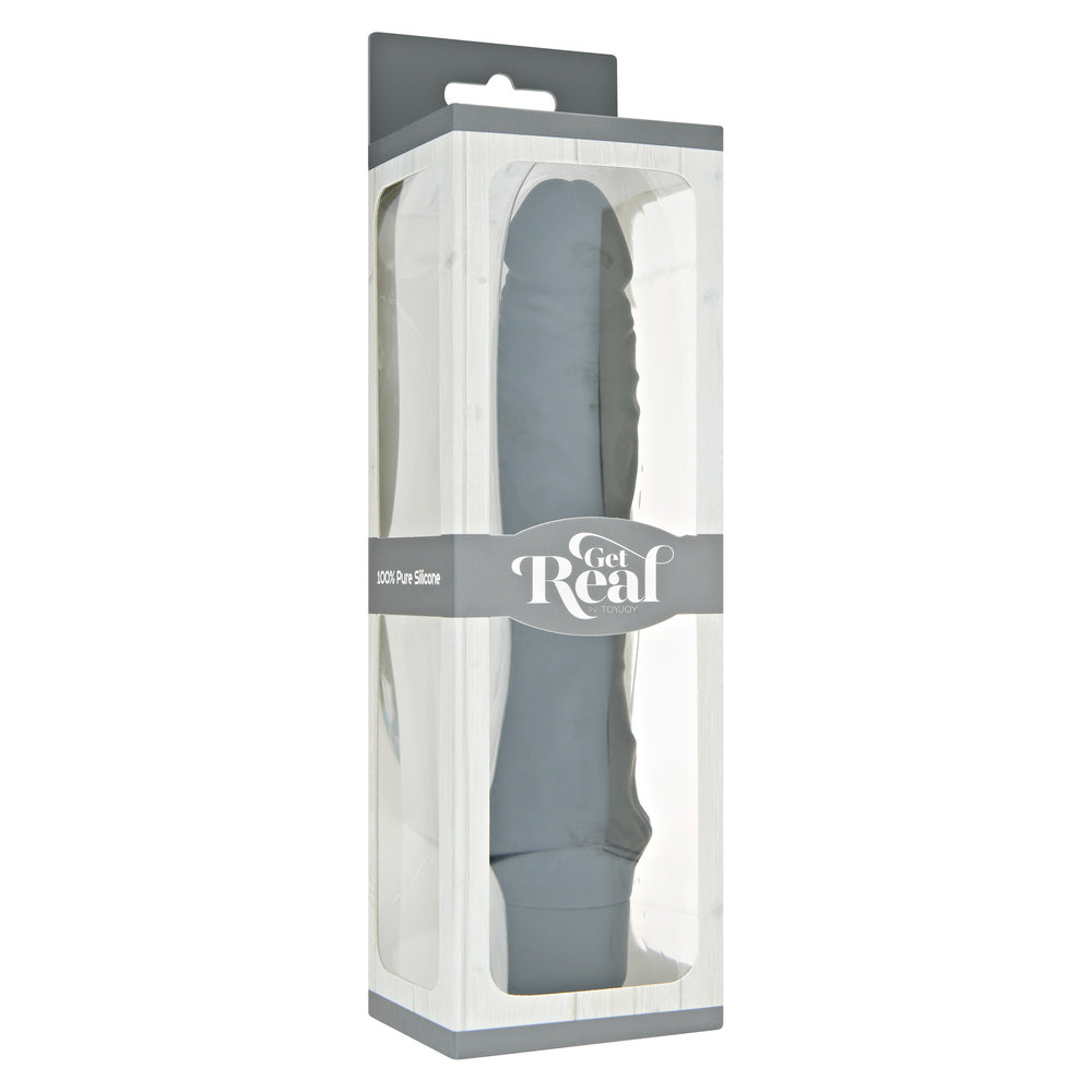 Black, realistic silicone vibrator from ToyJoy Sex Toys with a classic, smooth finish.