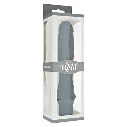 Black, realistic silicone vibrator from ToyJoy Sex Toys with a classic, smooth finish.