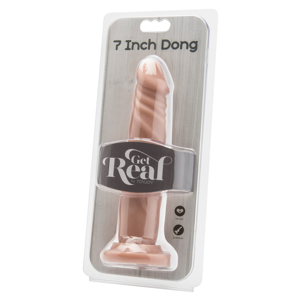 ToyJoy Get Real seven inch flesh pink penis dildo for realistic pleasure.