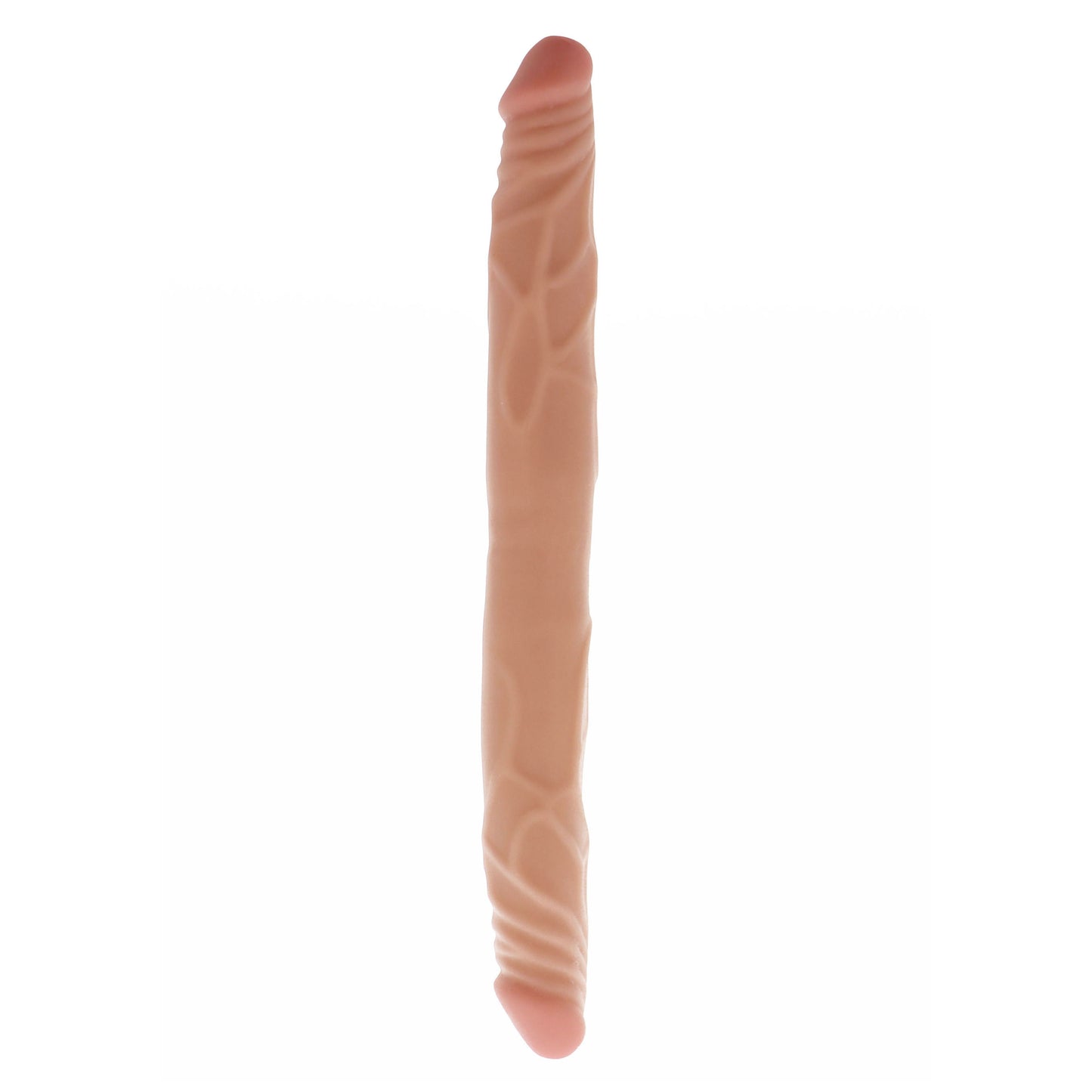 Flesh-toned, 14-inch double dildo from Toy Joy Sex Toys; realistic texture and flexible design.