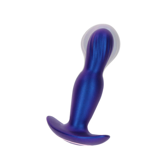ToyJoy buttocks stout inflatable vibrating buttplug, tan colour with ribbed texture, for anal play.