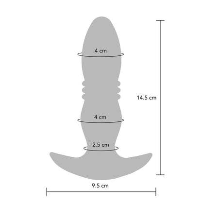 Vibrating buttplug for anal pleasure, thrusting design, textured finish, possibly silicone. ToyJoy sex toys.