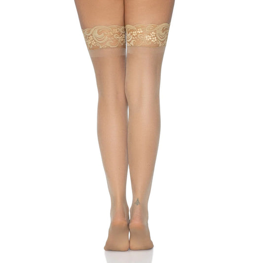 Leg Avenue nude sheer hold ups for stockings, suitable for UK sizes 8 to 14