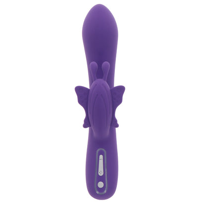 Purple bunny vibrator with butterfly wings, a sensual toy from toy joy.