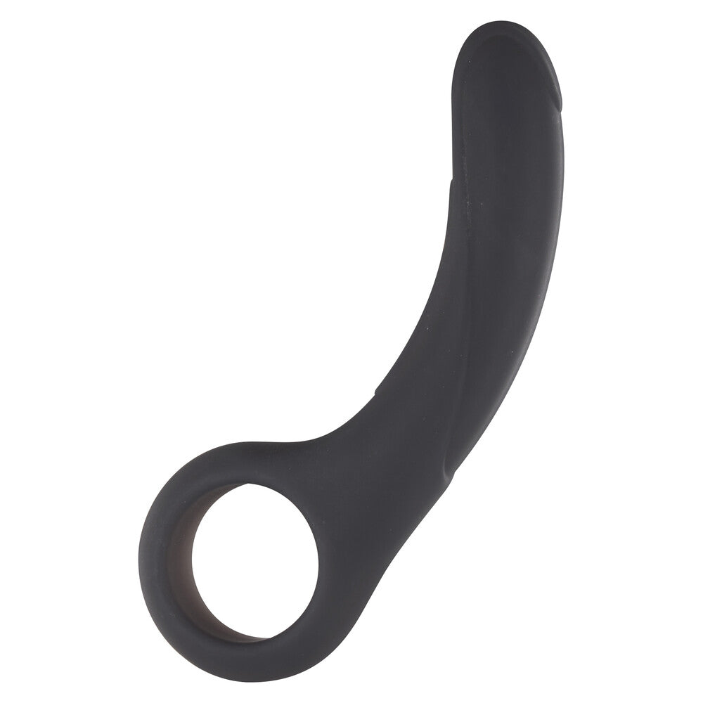 Black smooth investigator anal toy for prostate massage, perfect for exciting play