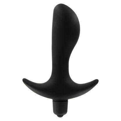 Black vibrating anal plug from toy joy sex toys, ideal for private play.