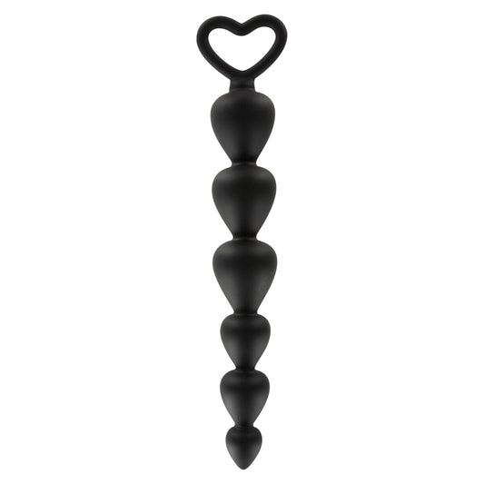 Black anal beads for pleasurable bottom play, from Toy Joy Sex Toys