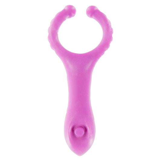 toyjoy clit-stimulating vibrating love ring in a smooth, pleasure-positive design for couples.