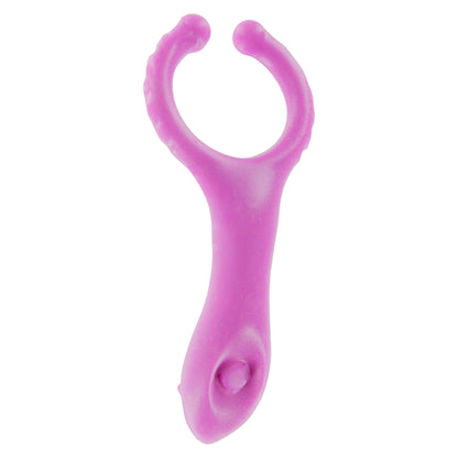 toyjoy vibrating love ring in blush pink, designed for clitoral stimulation during sex