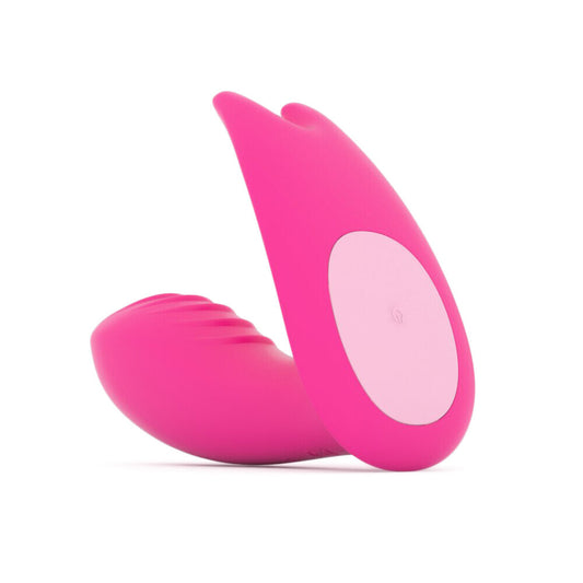 The magic motion eidolon wearable vibrator in a dusky pink, smooth silicone finish.