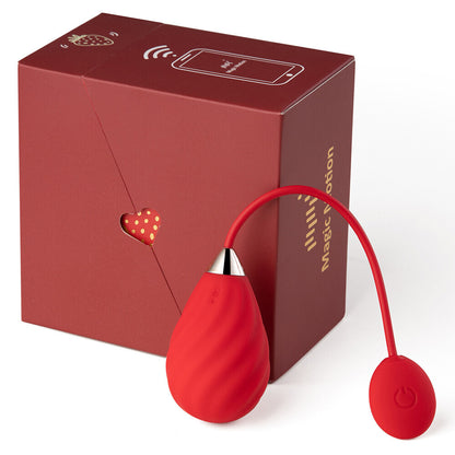 App controlled love egg in purple, a vibrating pleasure toy for solo fun.