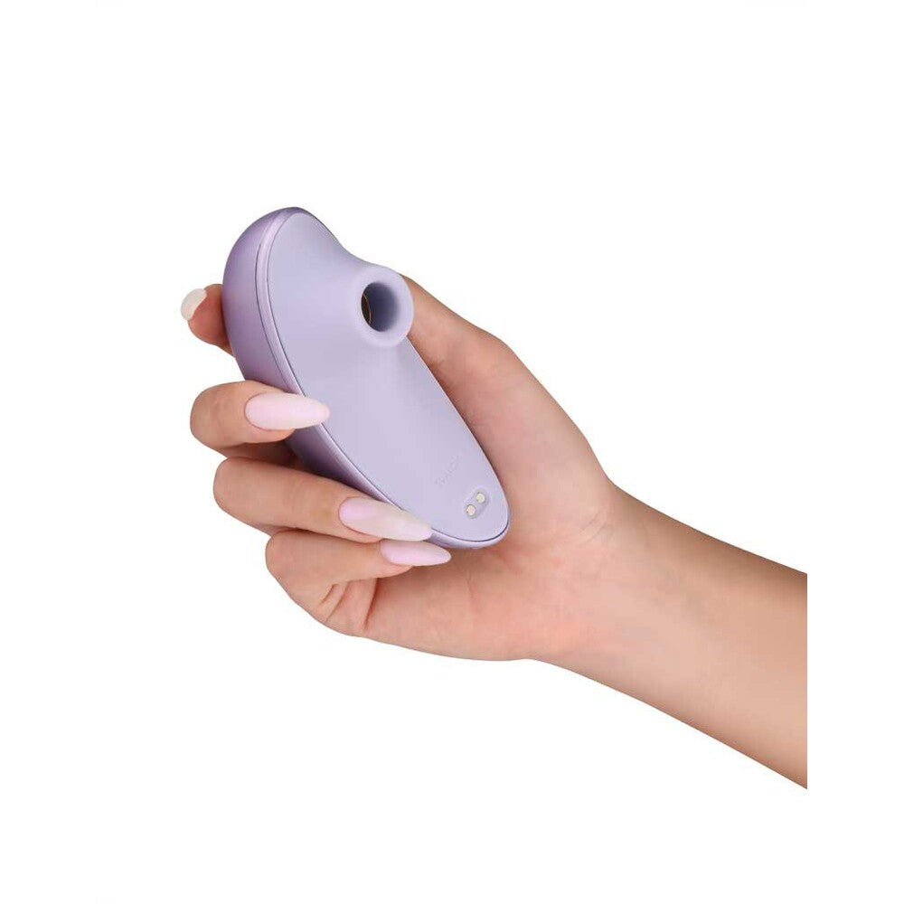 svakom pulse clitoral vibrator, galaxie app control, purple pleasure toy with sleek design.