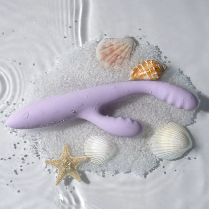 Slimline bunny vibrator with g-spot stimulator, in a sleek, modern design. Perfect for personal pleasure.