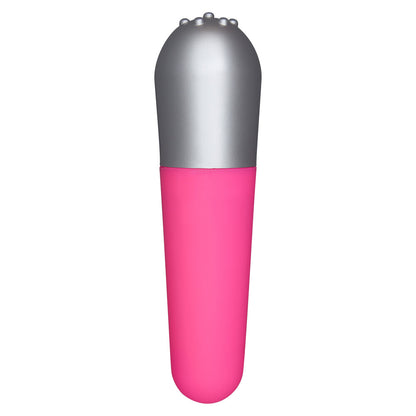 A pink, mini vibrator from toy joy sex toys, a funky vibe for solo fun.