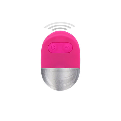 A funky, pink remote control egg vibrator for thrilling fun, by california exotic.