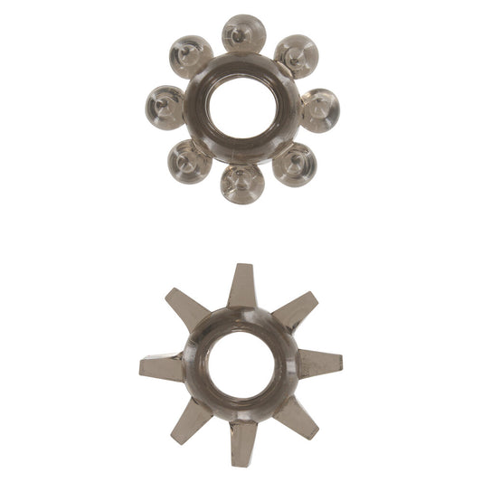 A grey stretchy cock ring from toy joy sex toys, part of the love rings collection.