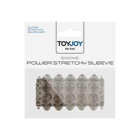 Grey stretchy penis sleeve from toy joy sex toys for enhanced pleasure and sensation.
