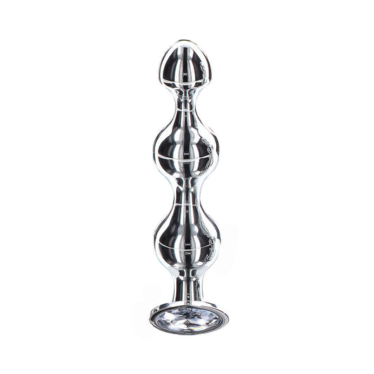 Small diamond star anal beads from Toy Joy, shiny and ready for fun.