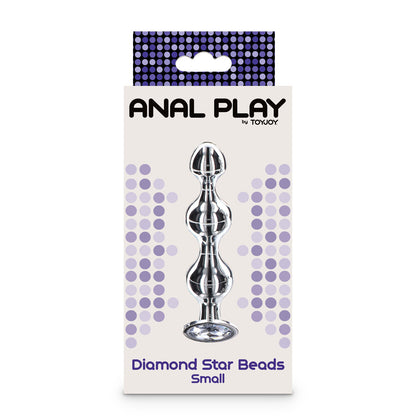 Diamond star anal beads from Toy Joy, small size with a smooth finish.