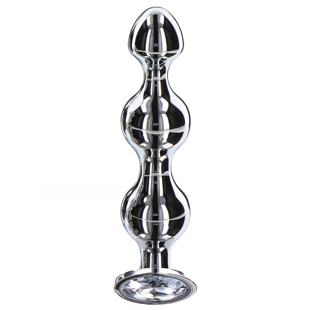 Large diamond star anal beads from Toy Joy Sex Toys, shimmering and ready for pleasure.