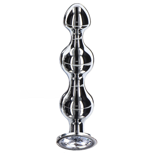 Large diamond star anal beads from Toy Joy Sex Toys, shimmering and ready for pleasure.