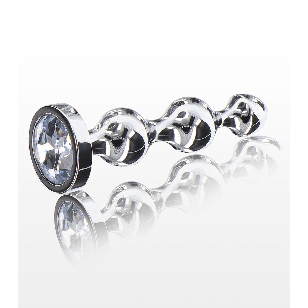 Sparkly diamond star anal beads from Toy Joy, large size, for pleasurable sensations.