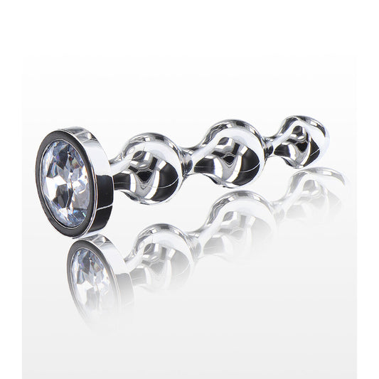 Sparkly diamond star anal beads from Toy Joy, large size, for pleasurable sensations.