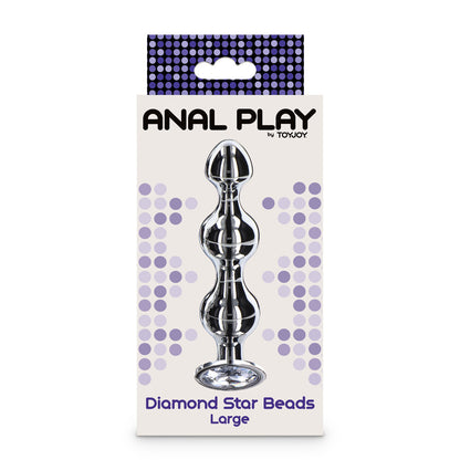 Large diamond star anal beads from Toy Joy, perfect for playful exploration and pleasure.