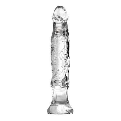 Clear, six-inch anal starter probe from toy joy sex toys for comfortable exploration.