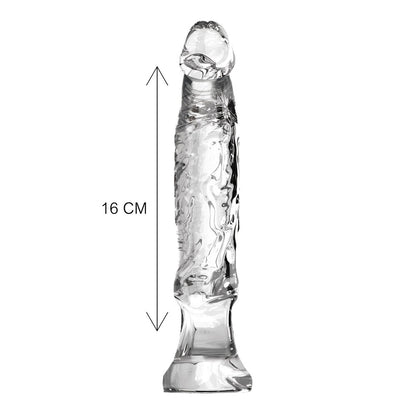 Clear, six-inch anal starter probe from Toy Joy Sex Toys for gentle exploration.