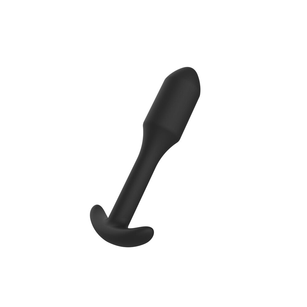 Smooth, graduated anal plug, clear silicone with a broad base for comfortable butt play.