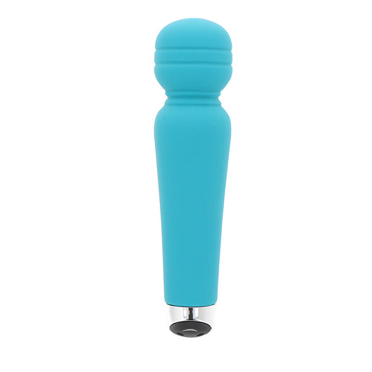 Mini wand massager in a smooth finish, perfect for exploring your personal boundaries and pleasure.