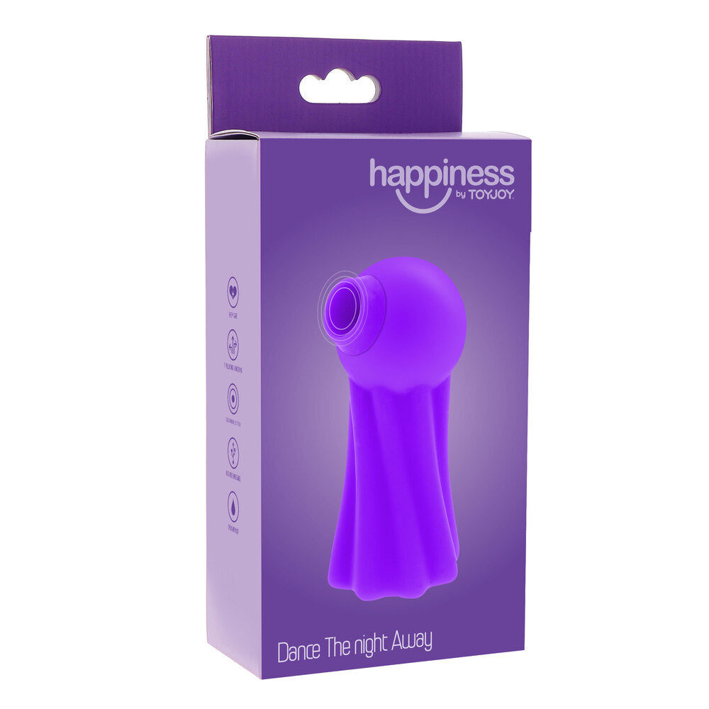 The ToyJoy Happiness Dance clitoral vibrator in a playful, shimmering finish for joyful stimulation.