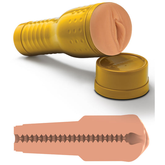 Private personal trainer masturbator tube, flesh coloured, for a realistic and intimate experience.