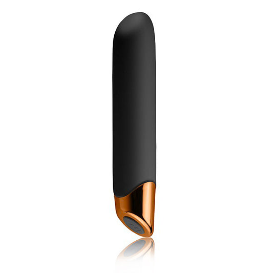 Rocks Off Chaiamo black rechargeable vibrator; a smooth, ergonomic pleasure toy for intimate exploration.