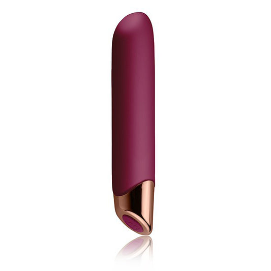 Burgundy chaiamo vibrator from rocks off, rechargeable and sleek for intimate pleasure.